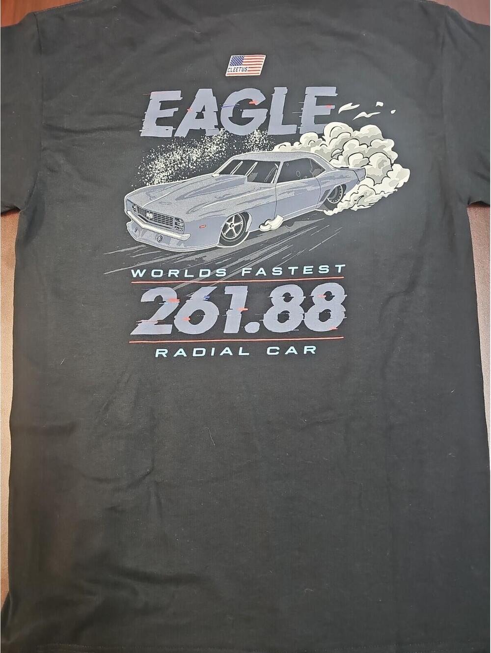 Cleetus McFarland Eagle Camaro Car Graphic T-Shirt Black Size M New